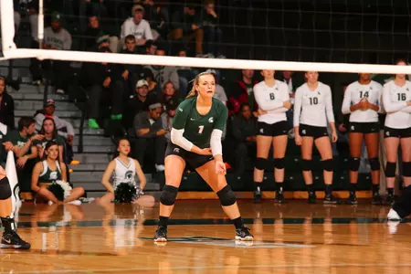 Kori Moster became MSU's all-time digs leader
