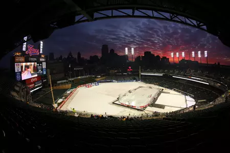Friday's game was the third outdoor game in MSU hockey history.