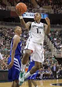 Shooting a perfect 4-of-4 from three-point range, Keith Appling leads the Big Ten in 3-ppint field-goal percentage (.477).