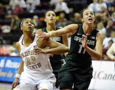 Senior Annalise Pickrel had 20 points, nine rebounds and two blocks tonight at Florida State.