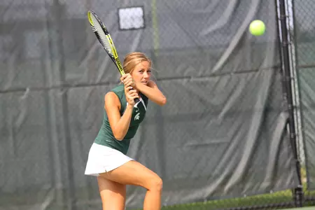 Junior Katarina Lingl picked up a win on court six to help Michigan State edge Western Michigan.