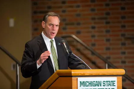 Coach Dantonio introduced his seventh recruiting class as head coach of the Spartans on Wednesday afternoon at the Clara Smith Center Smith Auditorium.