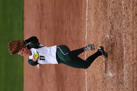 Freshman Dani Goranson allowed five runs, just one earned, in her collegiate debut.