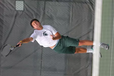 Senior Denis Bogatov earned victories in both singles and doubles play.