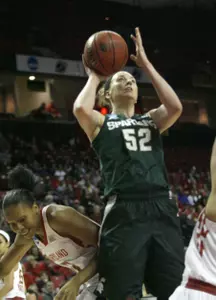 Sophomore Becca Mills tied for the team lead with 12 points Monday night.