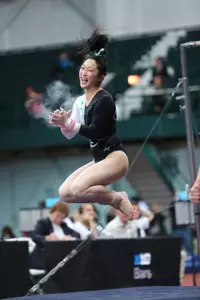 Freshman Lisa Burt tied her season-best score of 9.9 at the Big Ten Championships.