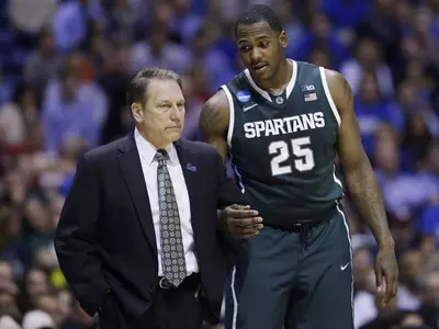 MSU Coach Tom Izzo coached senior Derrick Nix for the final time on Friday night against Duke.