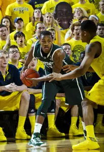 Keith Appling and the Spartans came up just short in a 58-57 loss in Ann Arbor.