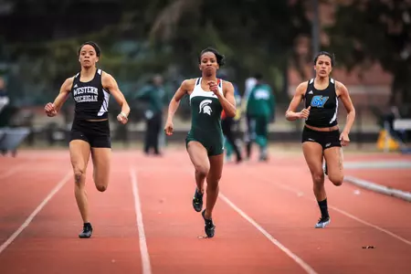 Sophomore Alicia Evans won the 200-meter dash and posted a personal-best time in the 100 and 200-meter at the Spartan Invite.
