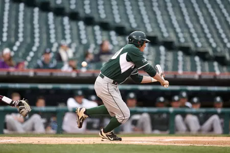 Freshman Cam Gibson had both RBIs for the Spartans.