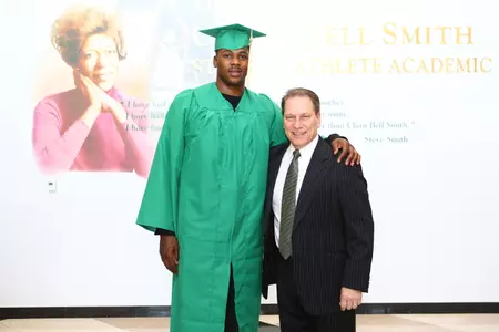 Derrick Nix will receive his undergraduate degree on Saturday.