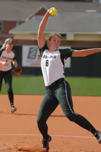 Junior Kelly Smith struck out nine batters and held Wisconsin scoreless in her 5 2/3 innings pitched.