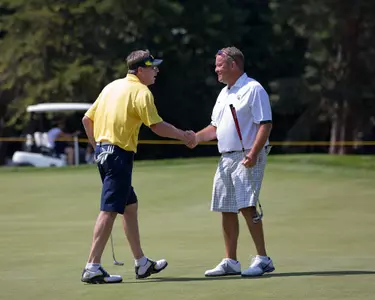 Dave Brandon (left) and Mark Hollis (right) begin the 2013 #B1GADGolf Challenge on Monday at 1 p.m.