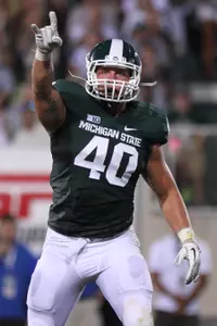 Senior linebacker Max Bullough anchors a defense that has been ranked No. 1 in the Big Ten the past two seasons.