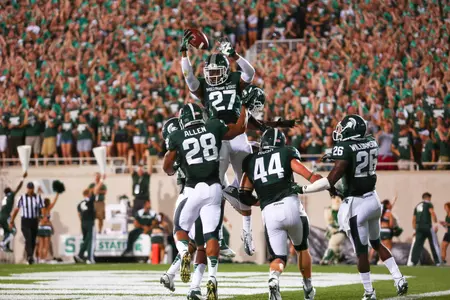 Michigan State scored two defensive touchdowns in a single game for the first time since 2007.