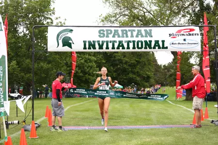 Junior Leah O'Connor collected her first collegiate win on Friday at the Spartan Invitational.