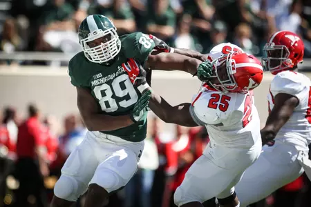 Shilique Calhoun recovered a fumble for the third consecutive game against Youngstown State.