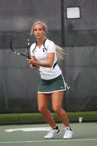 Freshman Emmy Virkus went 2-1 over the weekend in Draw C singles.
