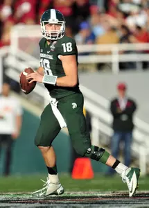 Connor Cook finished with a career-high 332 yards in the 100th Rose Bowl.