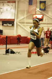 Junior Tori Franklin won the 400-meter dash to kick off the 2014 indoor season.