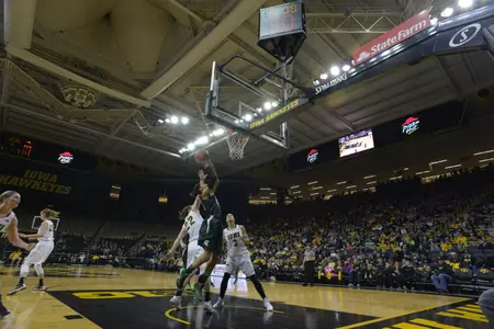 Redshirt freshman Aerial Powers had her fourth 20-point game tonight at Iowa.