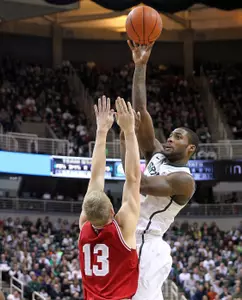 Branden Dawson scored 13 points and grabbed nine rebounds against Indiana Tuesday night at the Breslin Center.