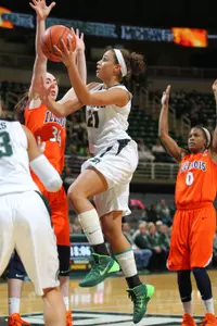 Senior Klarissa Bell had a season-high 11 rebounds, four assists and two steals on Thursday night.