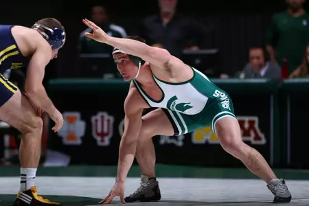 Nick McDiarmid defeated Jeff Koepke of Illinois, 8-6, Sunday afternoon at Jenison Field House.