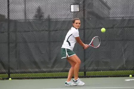 Parenteau won both her singles and doubles match on Sunday.