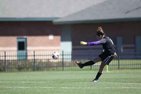Courtney Clem made eight saves on Friday.