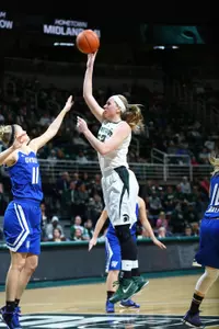 Senior Becca Mills has scored in double-figure in each of her three season openers.