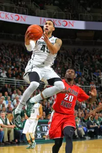 Denzel Valentine led MSU with 15 points, 11 rebounds and 11 assists against St. Cloud State.