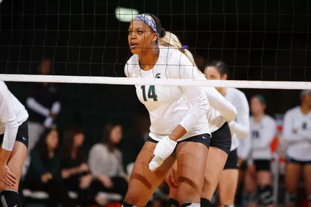 Jazmine White led all players with four blocks