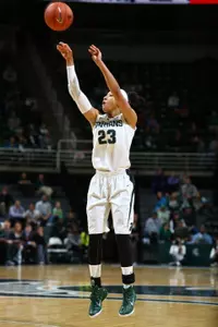 Sophomore guard Aerial Powers posted a double-double with 20 points and 10 rebounds as all five MSU women's basketball starters scored in double figures in the Spartans' 70-51 win over Grand Valley State Sunday afternoon in an exhibition game.