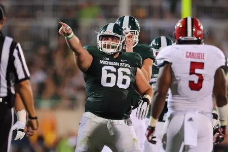 Jack Allen becomes just the fourth center in Spartan history to earn first-team All-America honors.