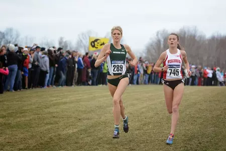 Rachele Schulist at the NCAA Cross Country Championships in Terre Haute, Indiana. Saturday, November 22, 2014; Photo by Kyle Terwillegar, USTFCCCA