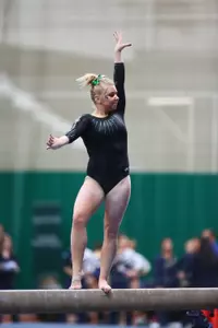 Brittany Holmes and the Spartans rank No. 25 with a 48.545 on the balance beam.