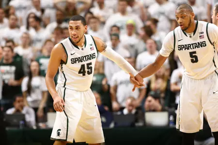 Denzel Valentine scored a career-high 16 points in Thursday's win over Northwestern.