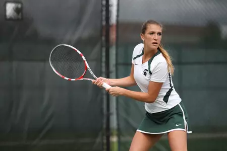 Bohrer teamed with Erin Faulkner to win on the top doubles court.