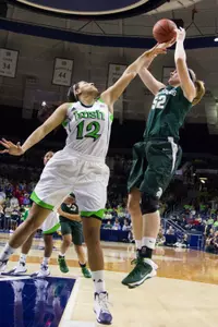 Junior Becca Mills scored a team-high 15 points, on 6-for-10 shooting, in only 25 minutes.