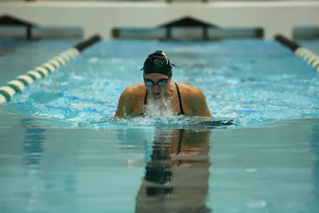 Marina Borri shattered the MSU record in the 200 breaststroke to finish 10th overall.