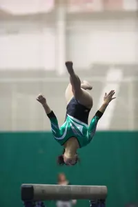 Lisa Burt took first place honors on the balance beam.