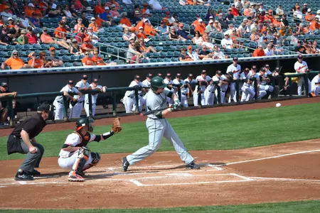 Fisher hit his first collegiate grand slam in the first inning and finished the day with five RBIs
