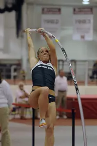Sarah Birkmeier set a new school record in the pole vault, clearing 4.06m/13-3¾.