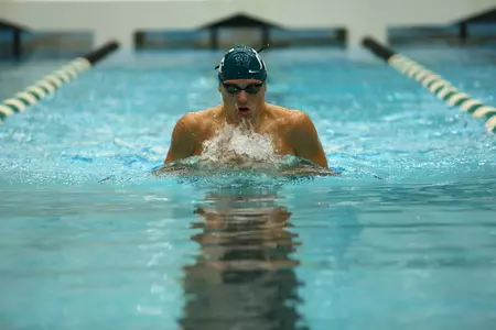 Alec Kandt set a new freshman record in the 200 breaststroke.