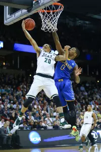 Travis Trice provided a spark off the bench in MSU's second-round NCAA Tournament win over Delaware, scoring a season-high 19 points in 23 minutes.