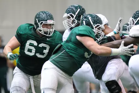 Travis Jackson, who has 18 career starts under his belt, is the top candidate for the starting job at left guard.