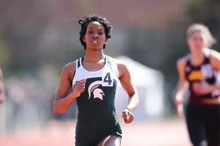 Alicia Evans won the 200-meter dash with a career-best time of 23.32.