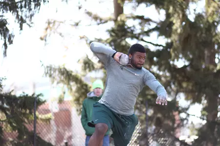 Junior Antonio James qualified for the NCAA Outdoor Championship in the shot put for the first time.