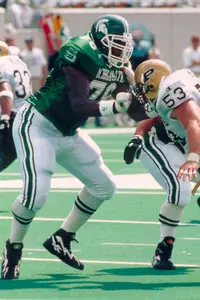 Flozell Adams was named the Big Ten Offensive Lineman of the Year as a senior in 1997.